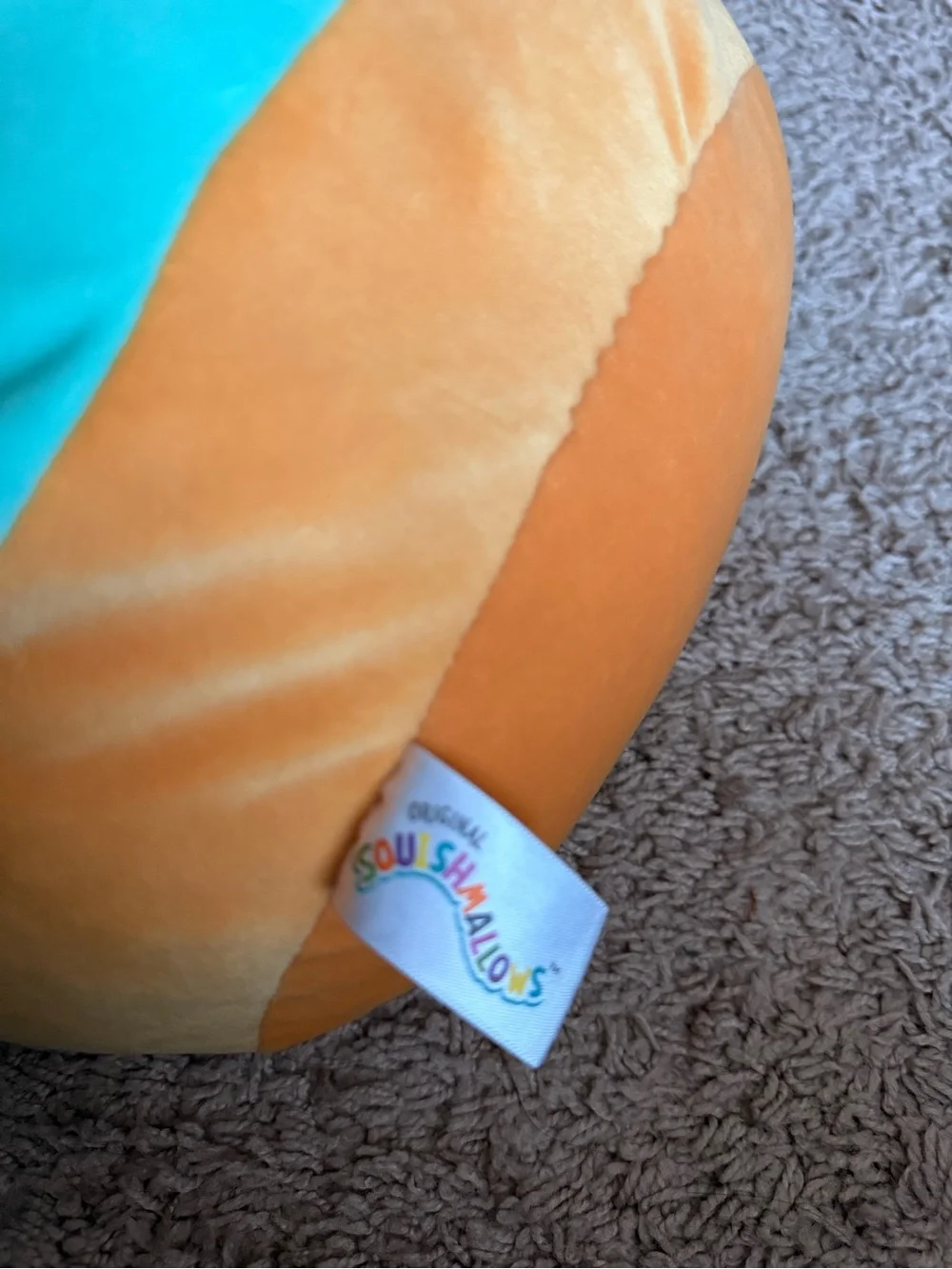 Squishmallows Mint and Peach Peanut Plush